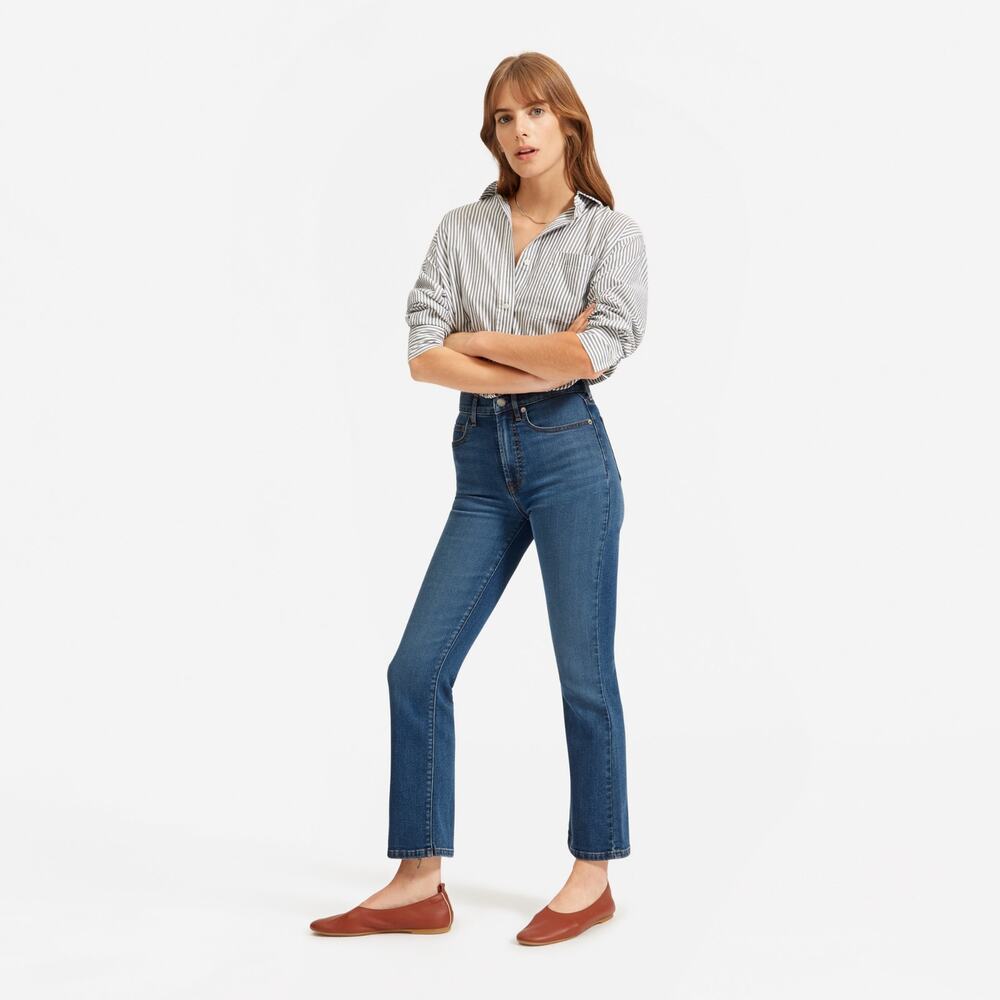 Everlane Authentic Stretch Slim Bootcut Jean 25 Boho Western Pant High Rise Crop